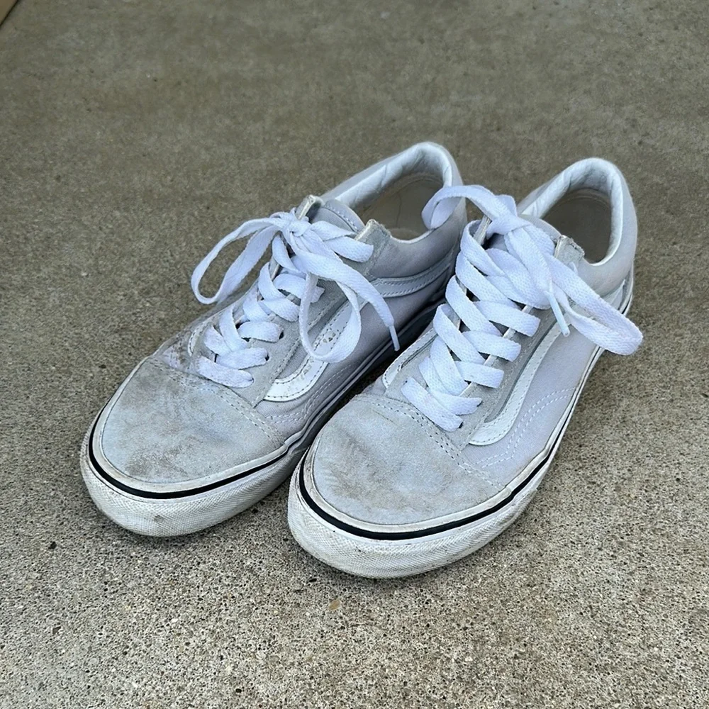 Light grey vans shoes women’s size 6